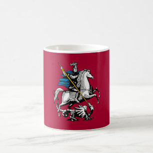 Moscow city Russia flag symbol saint george knight Coffee Mug
