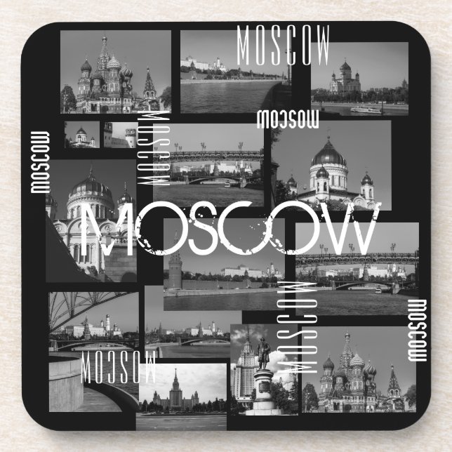 Moscow City St Basil's Cathedral Architecture City Coaster (Front)