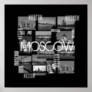 Moscow City St Basil's Cathedral Architecture City Poster