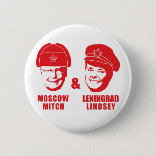 Moscow Mitch and Leningrad Lindsey 6 Cm Round Badge