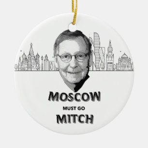 Moscow Mitch Must Go Ceramic Tree Decoration