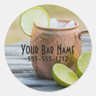 Moscow Mule Advertisement Classic Round Sticker