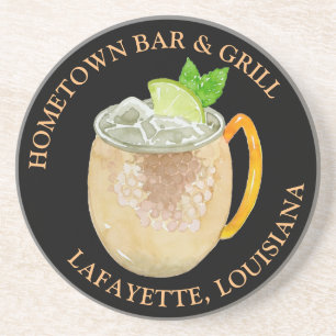 Moscow Mule Cocktail Personalised Coaster