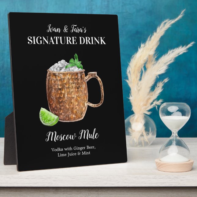 Moscow Mule • PERSONALIZE this Signature Drink Plaque (Side)