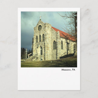 Moscow PA Postcard-Saint Catherine of Siena Church Postcard