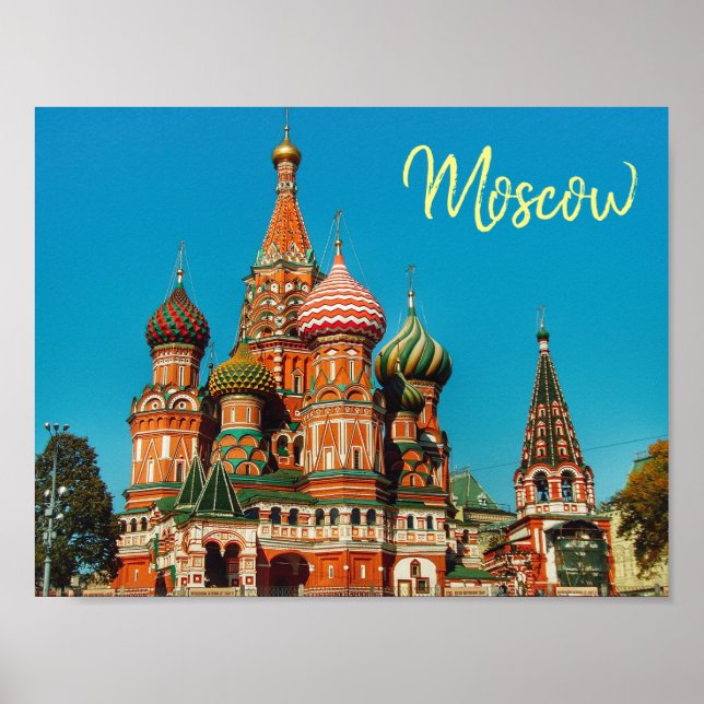 Moscow Red Square St Basil's Russia Poster (Front)
