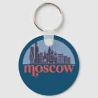 Moscow Russia City Skyline Vintage Cityscape