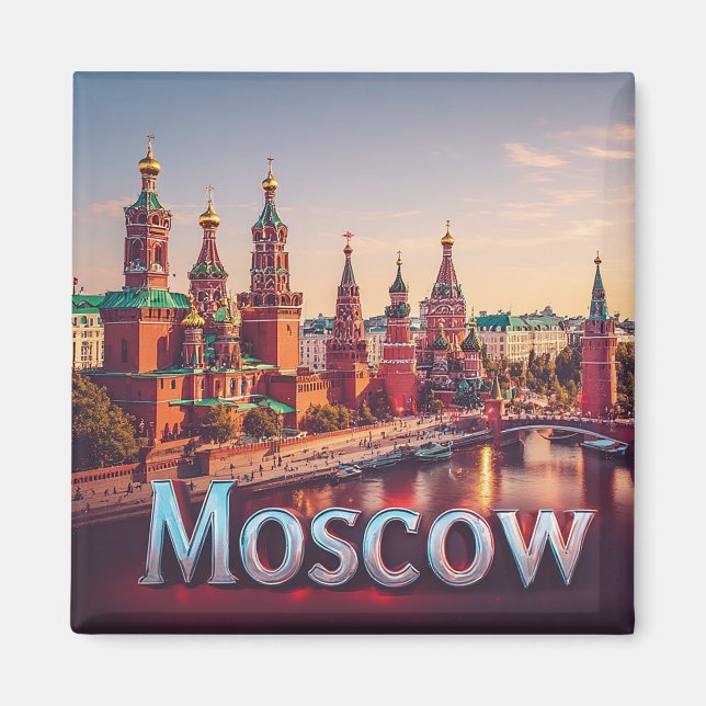🧲 Moscow Russia Destination Keepsake 🇷🇺 Magnet (Front)