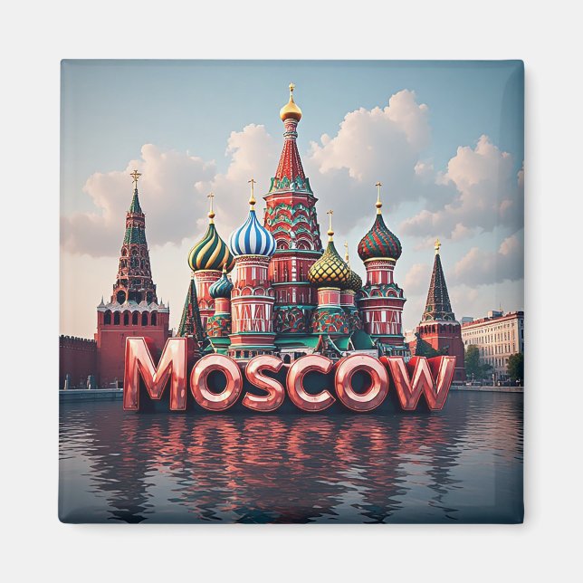 🧲 Moscow Russia Holiday Memory 🇷🇺 Magnet (Front)