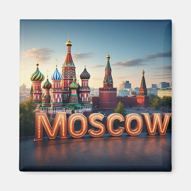 🧲 Moscow Russia Journey Memory 🇷🇺 Magnet (Front)