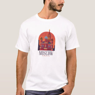 Moscow Russia Kremlin Skyline T-Shirt