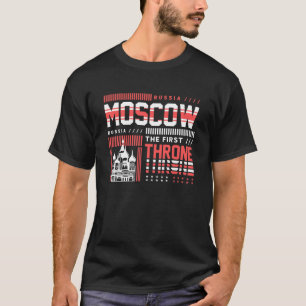 Moscow Russia Landmark Typography Travel T-Shirt