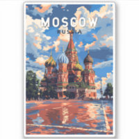 Moscow Russia Travel Art Vintage