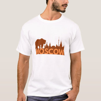 Moscow Skyline and Russian Bear T-Shirt