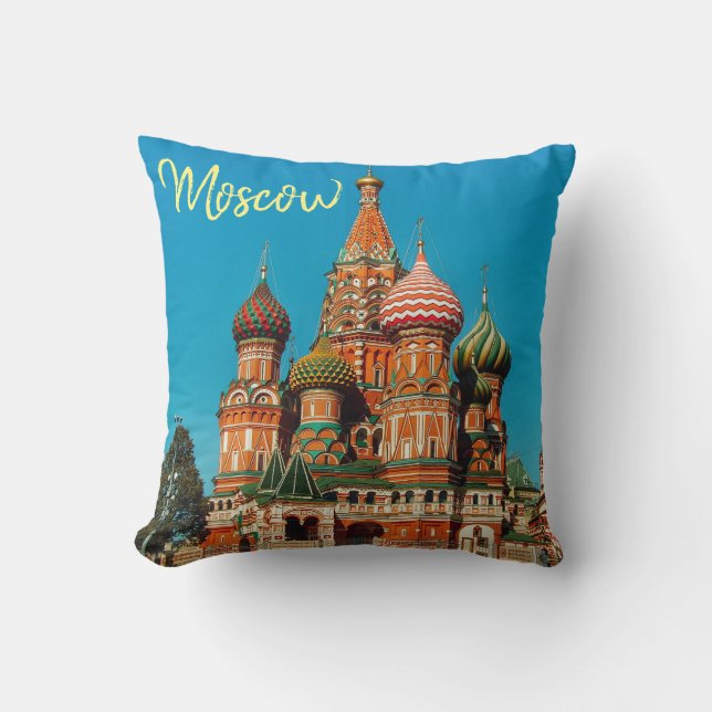 Moscow St Basil's Cathedral Red Square  Cushion (Front)
