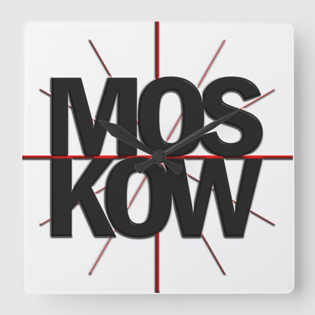 Moscow Timezone Wall Clock (Front)