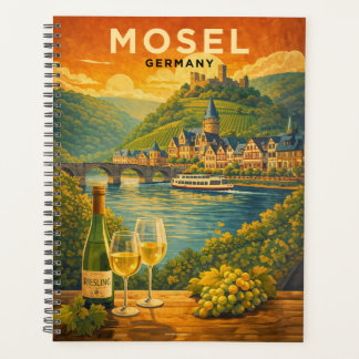 Mosel River Germany Vintage Travel Art Planner