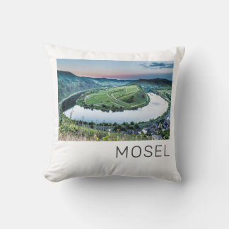 Moselle Calmont Loop Bremm Sunset River Souvenir Cushion