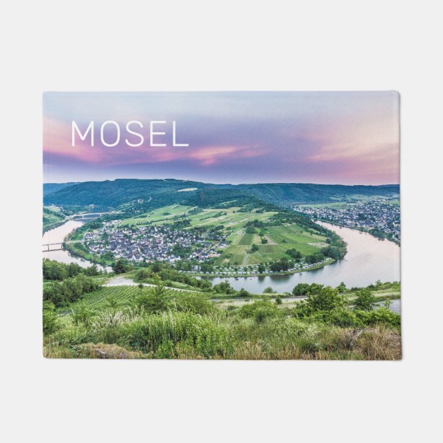 Moselle Loop Sunset Kroev Panorama Germany Doormat (Front)