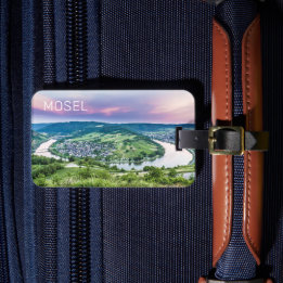 Moselle Loop Sunset Kroev Panorama Germany Luggage Tag