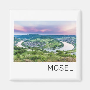 Moselle Loop Sunset Kroev Panorama Germany Magnet