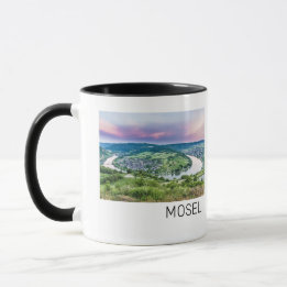 Moselle Loop Sunset Kroev Panorama Germany Mug