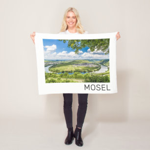 Moselle Loop Trittenheim Panorama Germany Souvenir Fleece Blanket
