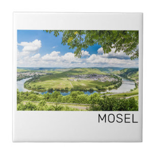 Moselle Loop Trittenheim Panorama Germany Souvenir Tile