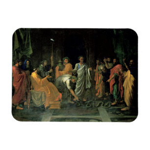 Moses and the Brazen Serpent (oil on canvas) Magnet