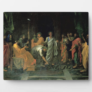 Moses and the Brazen Serpent (oil on canvas) Plaque