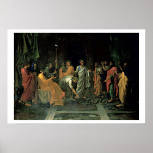 Moses and the Brazen Serpent (oil on canvas) Poster