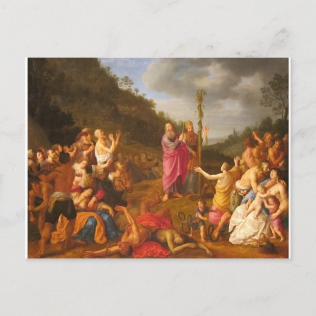 Moses and the Brazen Serpent Postcard (Front)