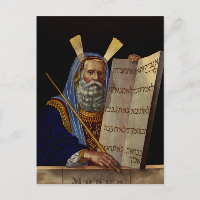 Moses And The Tablets Of The Law Art Postcard (Front)