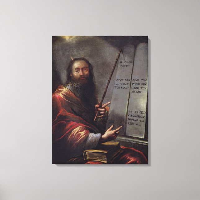 Moses and the Tablets of the Law Canvas Print (Front)