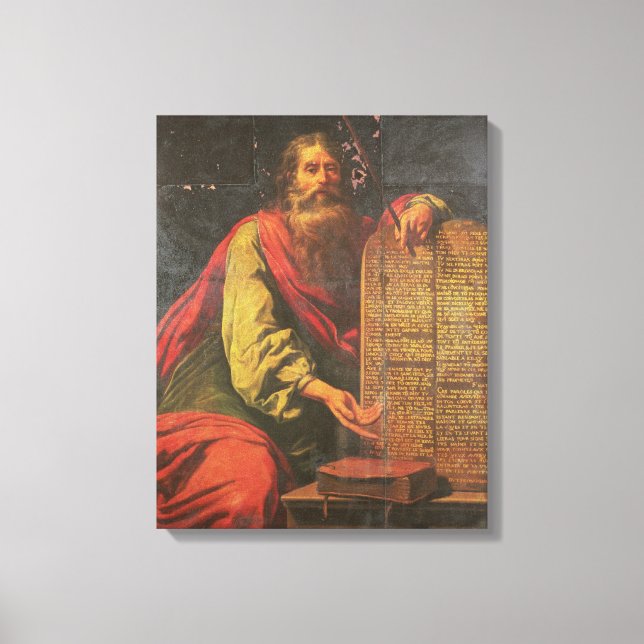 Moses and the Tablets of the Law Canvas Print (Front)