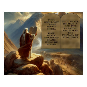 Moses and the tablets. poster