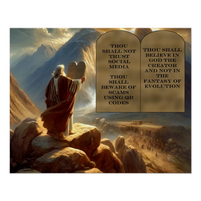 Moses and the tablets. poster (Front)