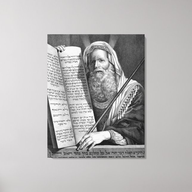 "Moses and the Ten Commandments" canvas print (Front)