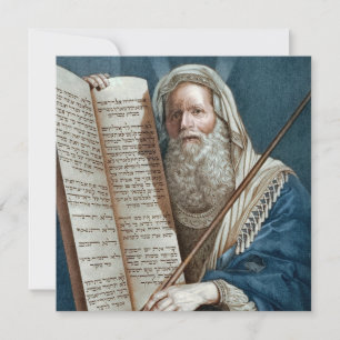 Moses and the Ten Commandments Holiday Card