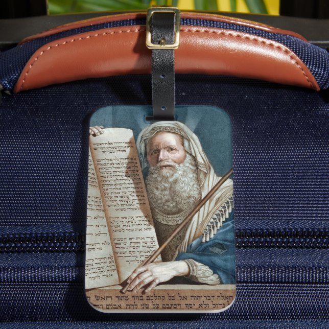 Moses and the Ten Commandments Luggage Tag (Front Insitu 2)