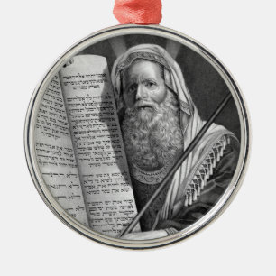 Moses and the Ten Commandments Metal Tree Decoration