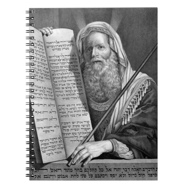 Moses and the Ten Commandments Spiral Notebook (Front)