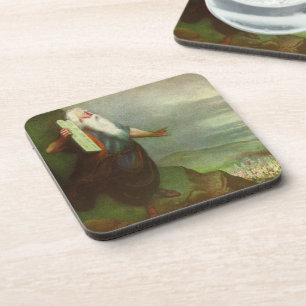 Moses and the Ten Commandments, Vintage Religion Coaster