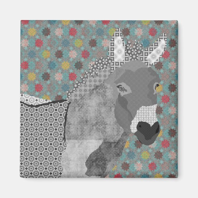 Moses Black & White Art Magnet (Front)