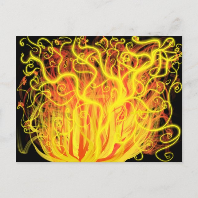 Moses Burning Bush Christian Modern Abstract Art Postcard (Front)