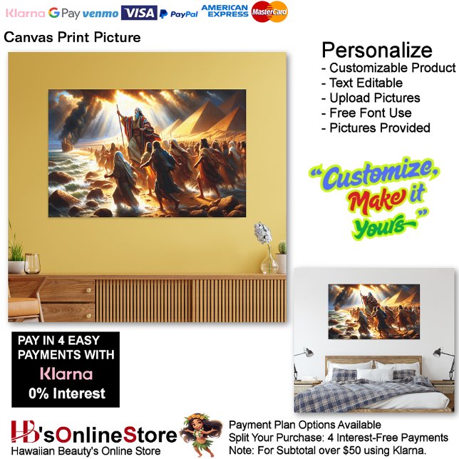 Moses Canvas Print Picture 2 (Moses Leads His People to Freedom Canvas Print Picture 2.)