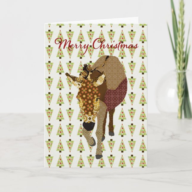 Moses  Christmas Tree Greeting Holiday Card (Front)