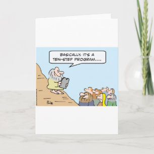 moses commandments ten step program card