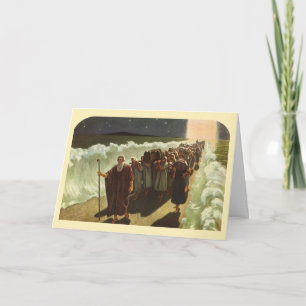 Moses Crossing of the Red Sea, Vintage Religion Card