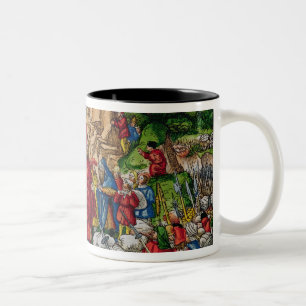 Moses crossing the Red Sea Two-Tone Coffee Mug